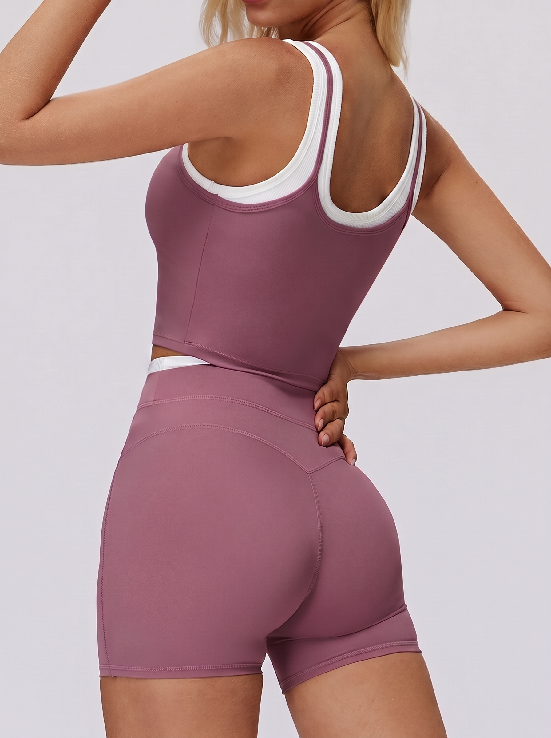 High Waist Shorts ohne Frontnaht – St. Barths Blush