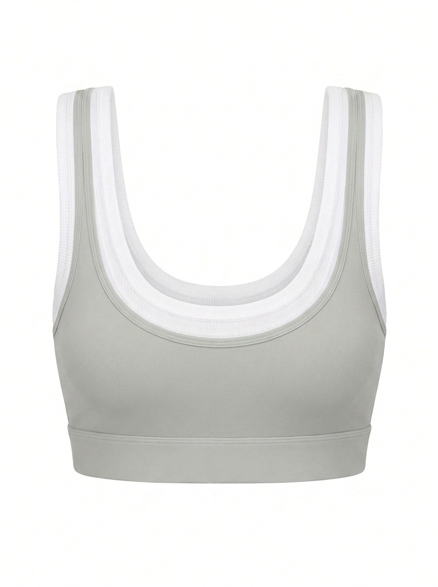 Layered Sport Bra – Santorini Stone