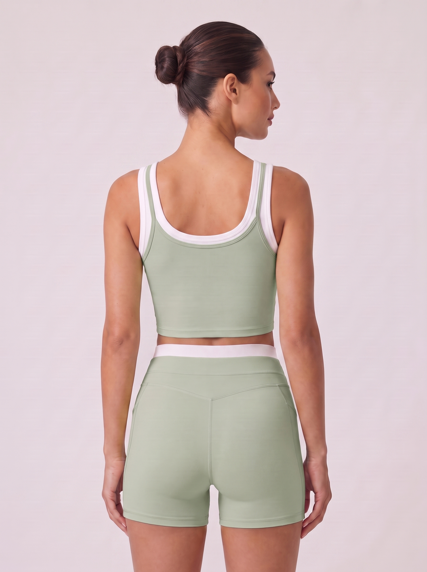 High Waist Shorts ohne Frontnaht – Mykonos Mint