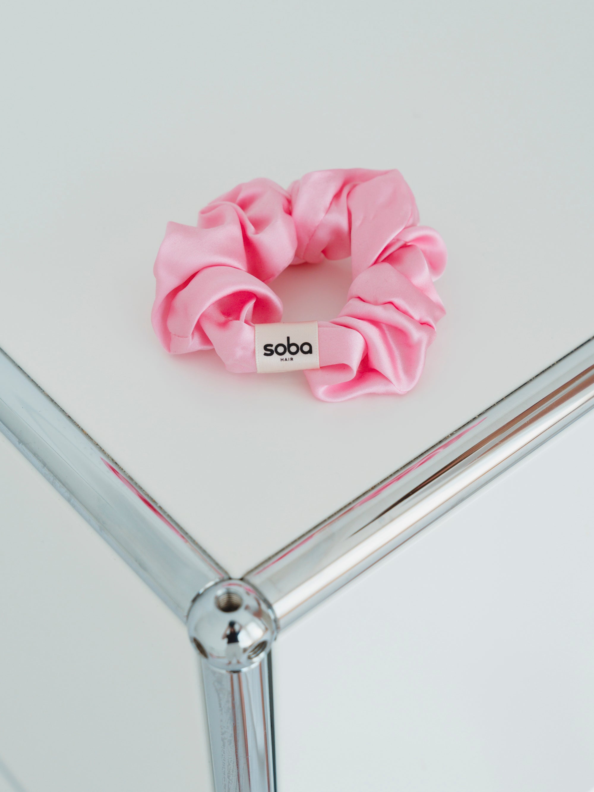 Summer Scrunchie: Haargummi aus 100 % Seide - cotton candy