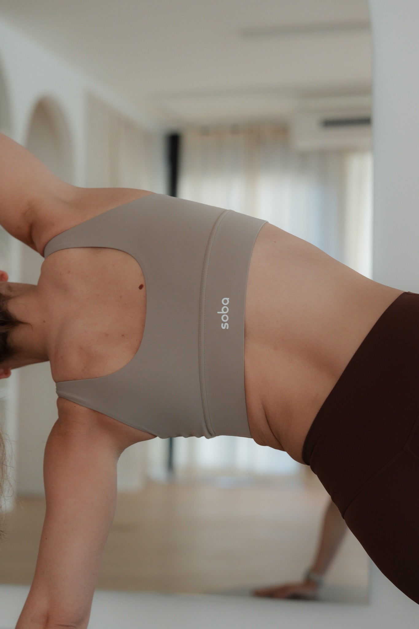 Second Skin Feeling: Flow Sport-BH - cappuccino