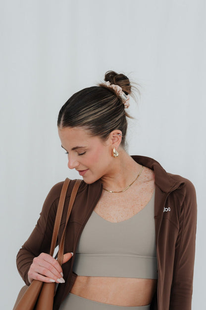 Silk Scrunchie: Haargummi aus 100 % Seide - sparkling cappuccino