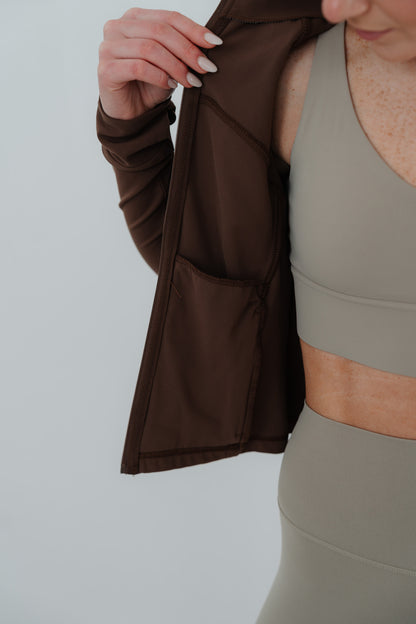 Nicht nur für Range Rover Moms: Flow Zip-Jacke mit Taschen - hot chocolate