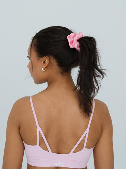 Summer Scrunchie: Haargummi aus 100 % Seide - cotton candy