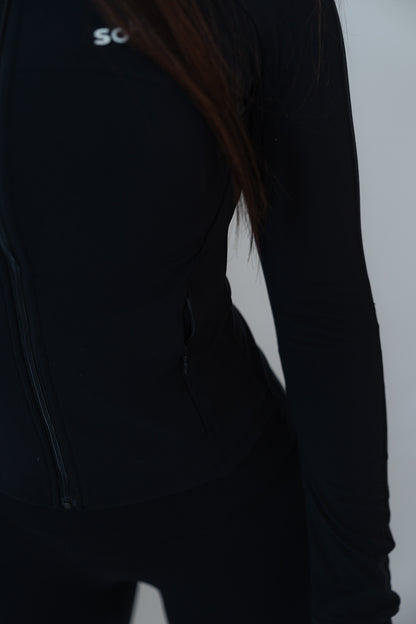 Nicht nur für Range Rover Moms: Flow Zip-Jacke mit Taschen - black