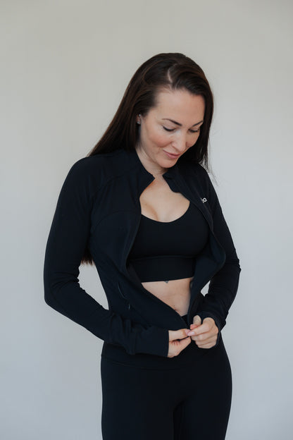 Nicht nur für Range Rover Moms: Flow Zip-Jacke mit Taschen - black