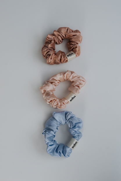 Silk Scrunchie: Haargummi aus 100 % Seide - sparkling champagne