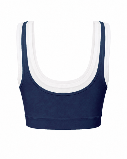 Layered Sport Bra – Malibu Midnight