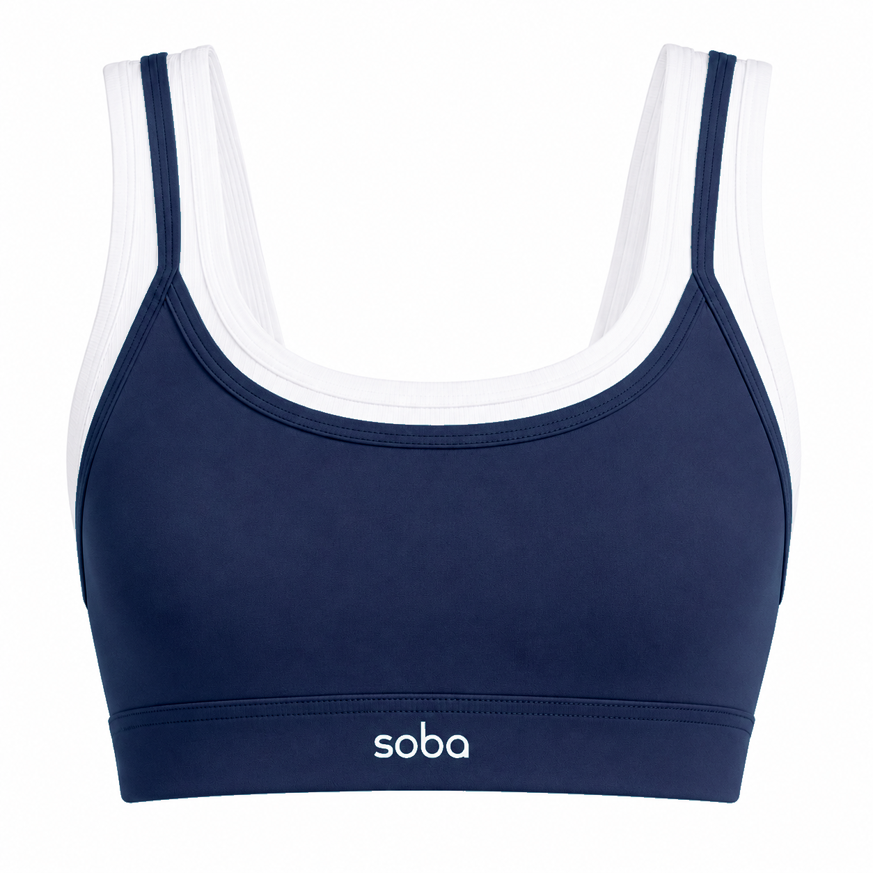 Layered Sport Bra – Malibu Midnight