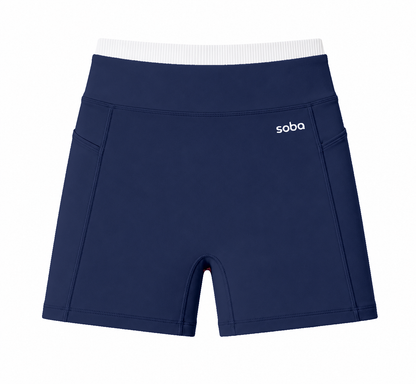High Waist Shorts ohne Frontnaht – Malibu Midnight