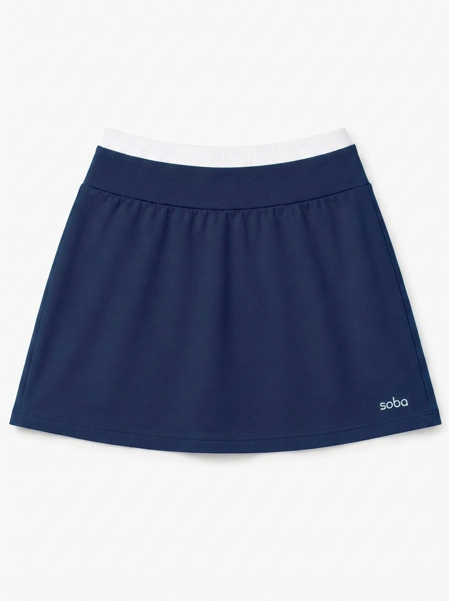Tennis Skirt mit integrierter Shorts – Malibu Midnight