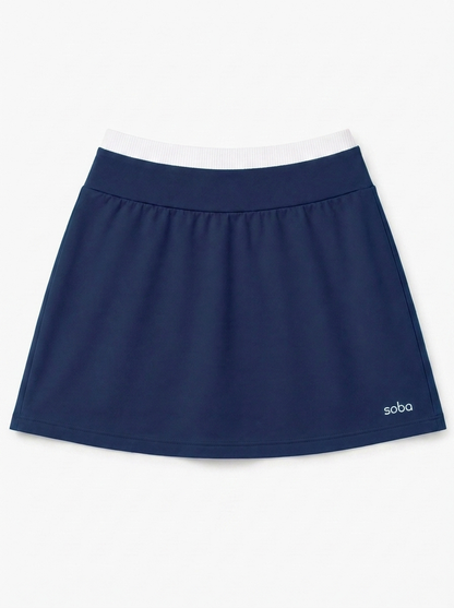 Tennis Skirt mit integrierter Shorts – Malibu Midnight