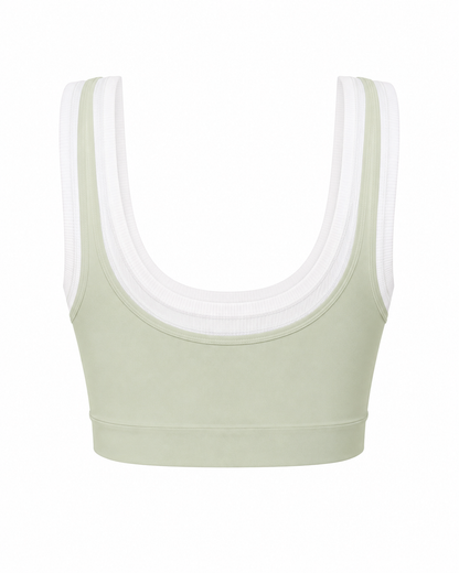 Layered Sport Bra – Mykonos Mint
