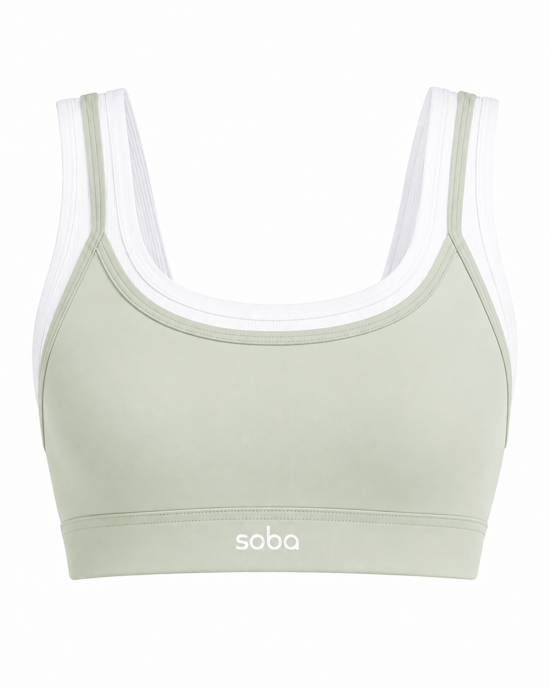 Layered Sport Bra – Mykonos Mint