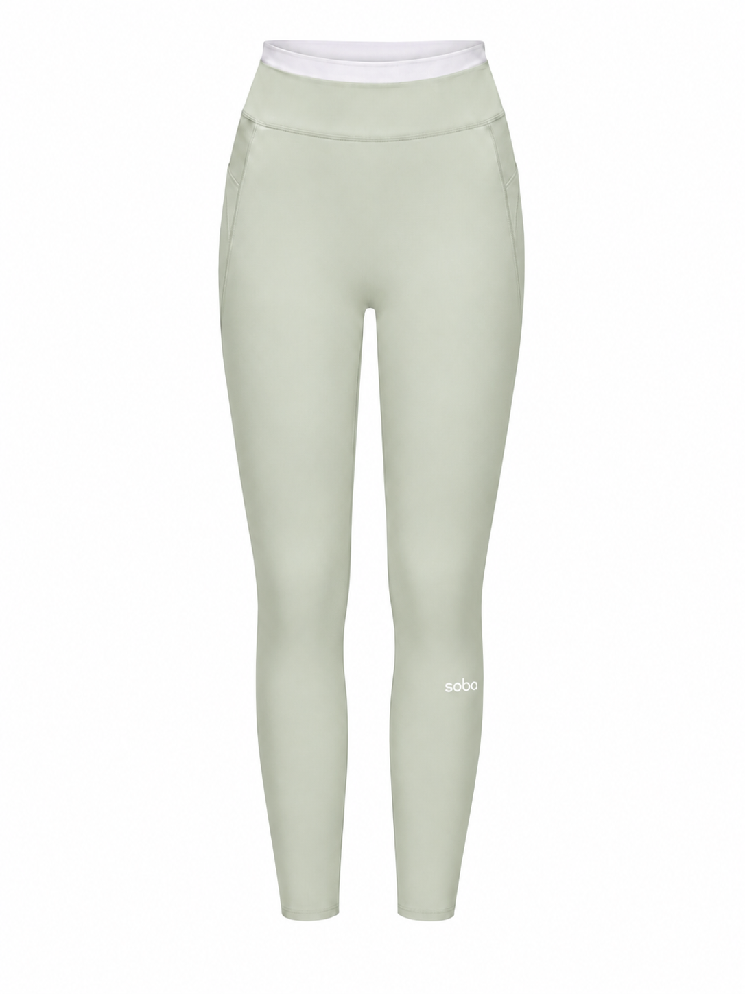 High Waist Leggings mit Layered Look – Mykonos Mint