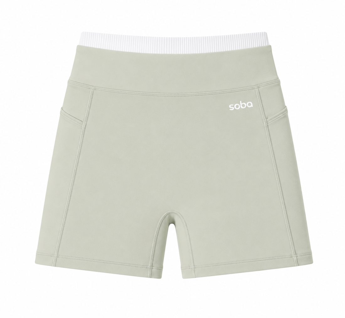 High Waist Shorts ohne Frontnaht – Mykonos Mint