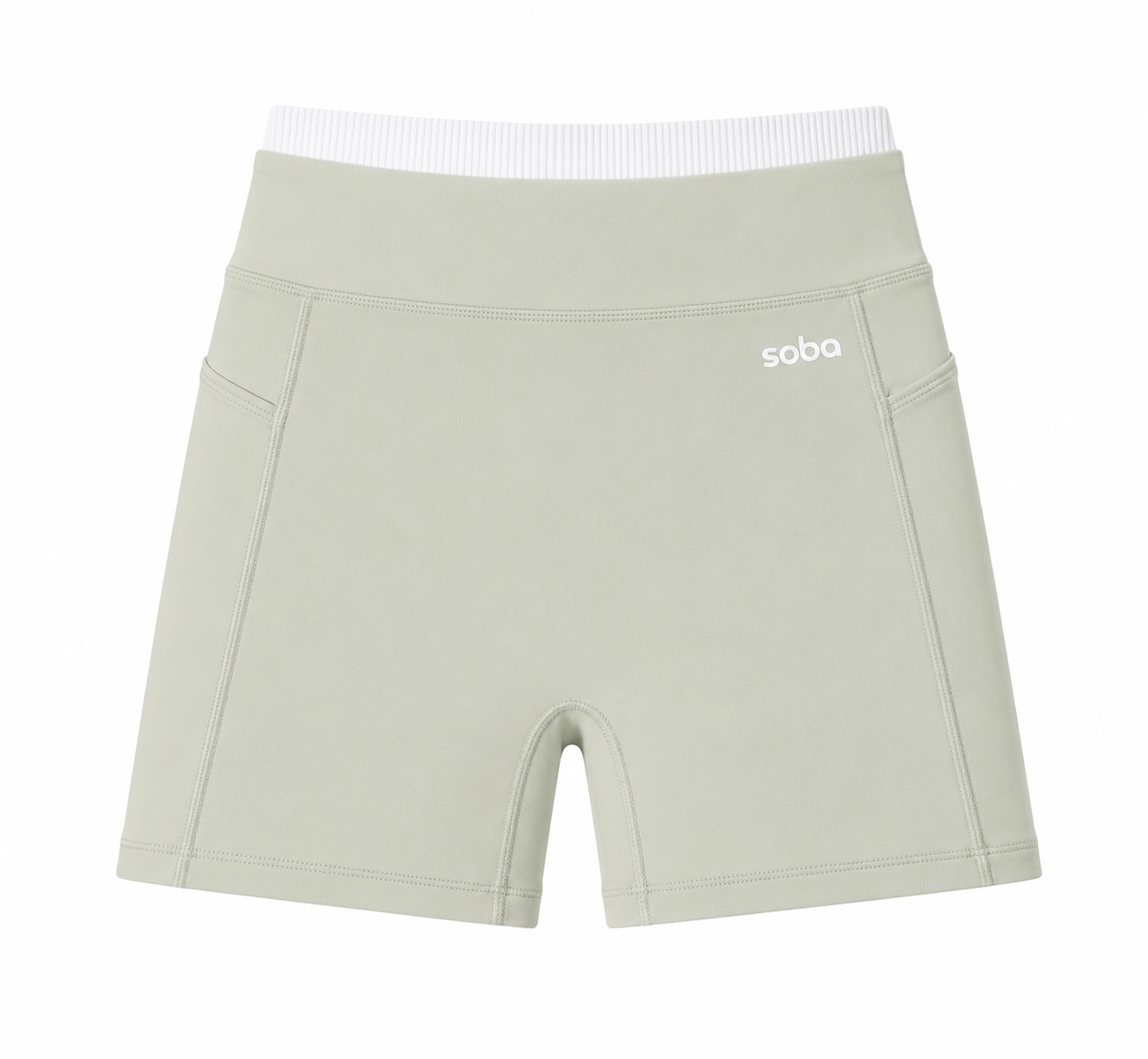 High Waist Shorts ohne Frontnaht – Mykonos Mint