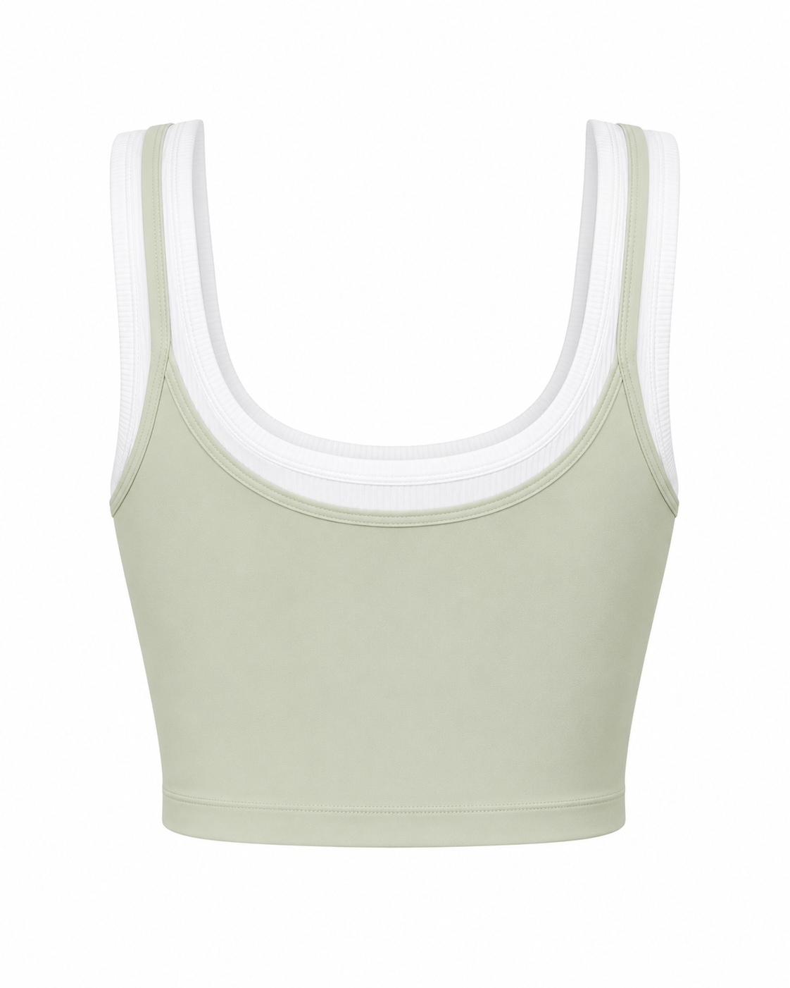 Tank Top Set mit geripptem Bra – Mykonos Mint