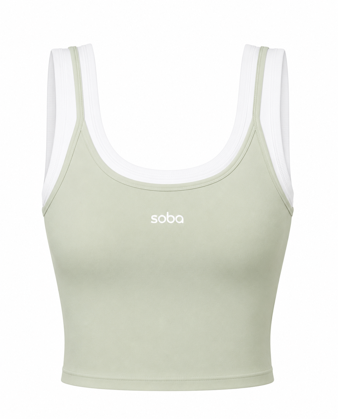 Tank Top Set mit geripptem Bra – Mykonos Mint