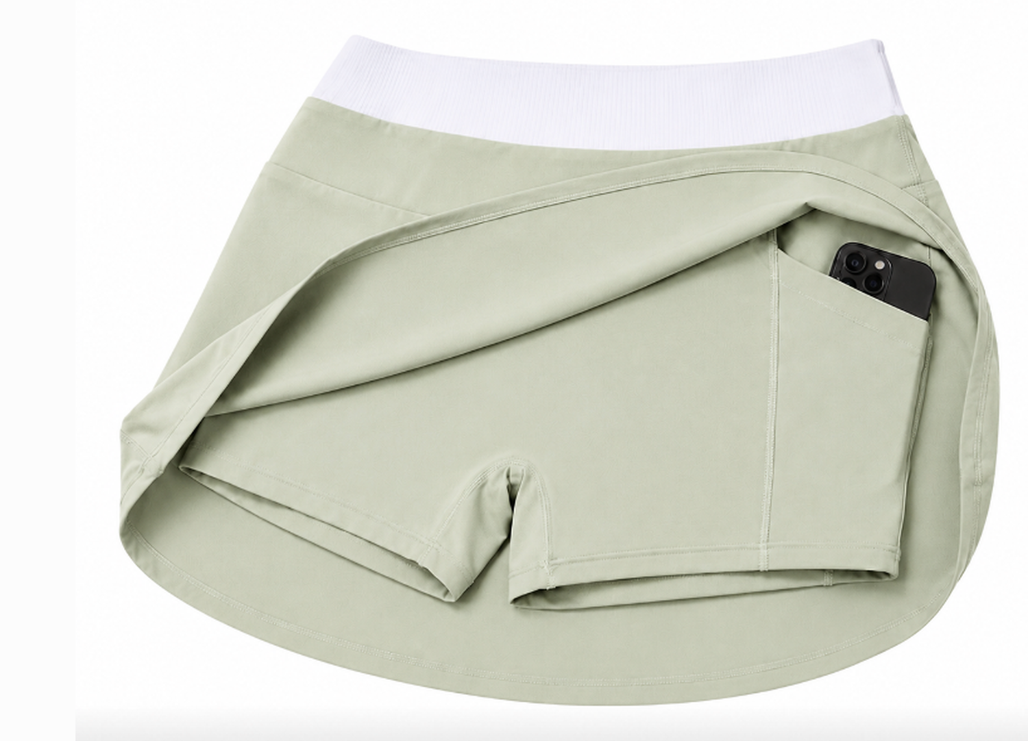 Tennis Skirt mit integrierter Shorts – Mykonos Mint