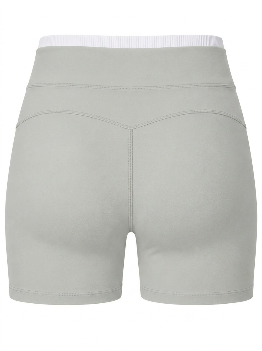 High Waist Shorts ohne Frontnaht – Santorini Stone