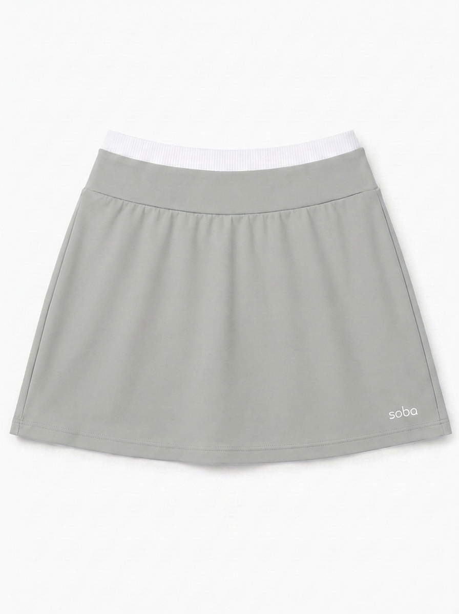 Tennis Skirt mit integrierter Shorts – Santorini Stone