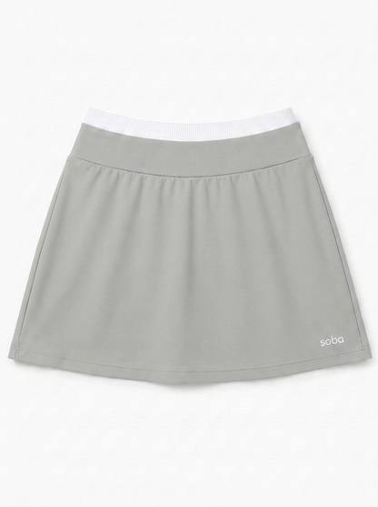 Tennis Skirt mit integrierter Shorts – Santorini Stone