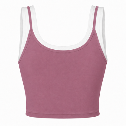 Tank Top Set mit geripptem Bra – St. Barths Blush