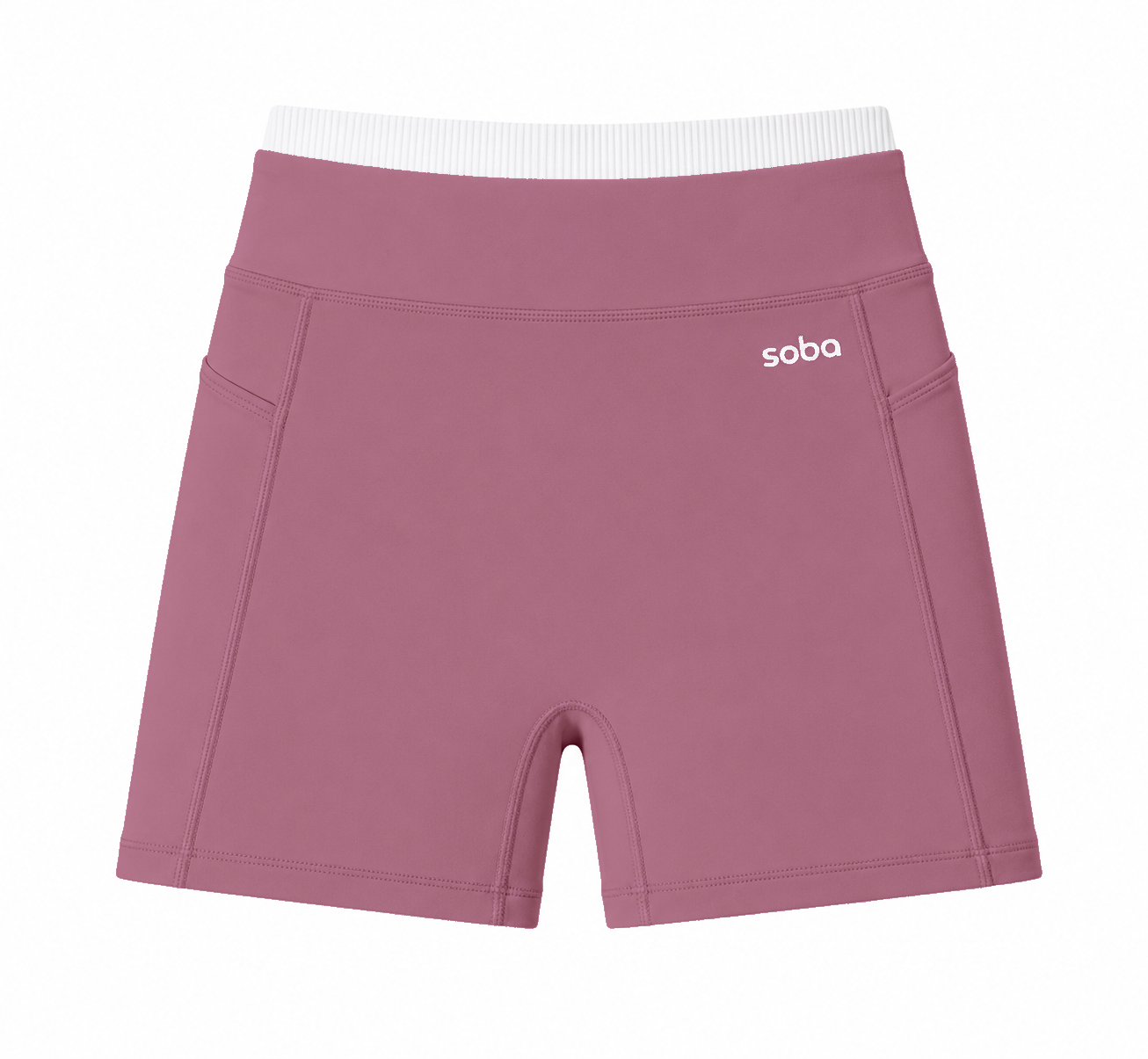 High Waist Shorts ohne Frontnaht – St. Barths Blush