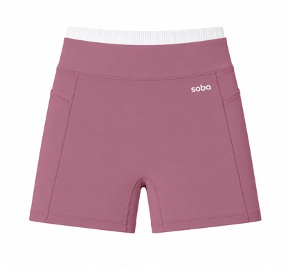 High Waist Shorts ohne Frontnaht – St. Barths Blush