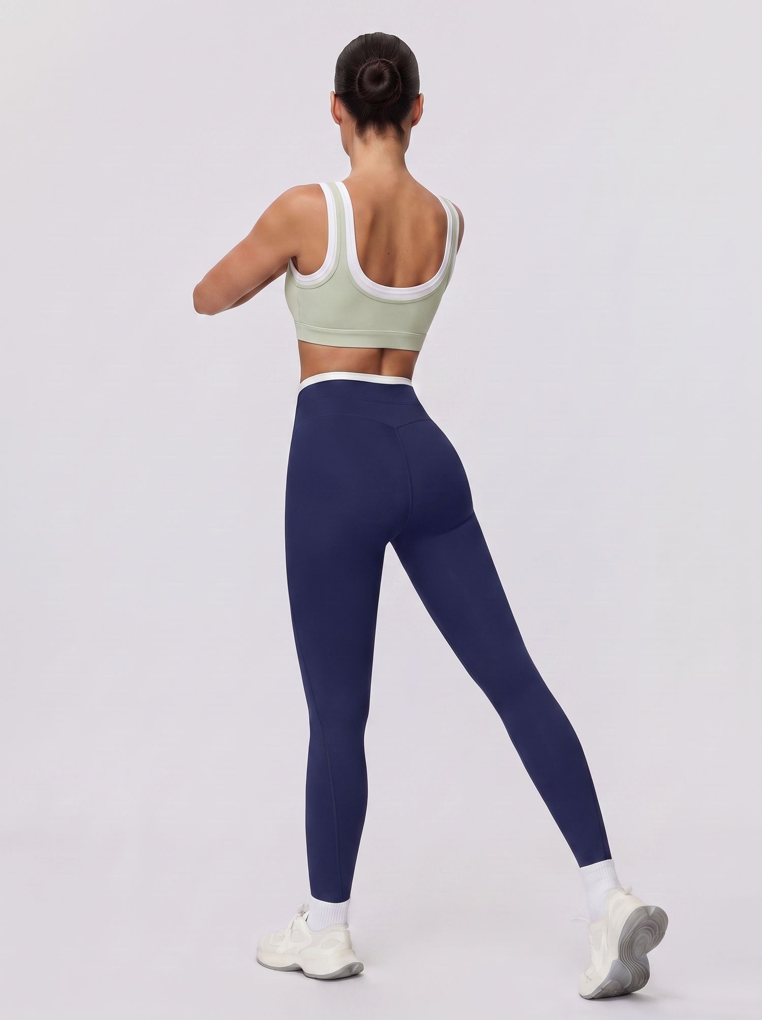 High Waist Leggings mit Layered Look – Malibu Midnight
