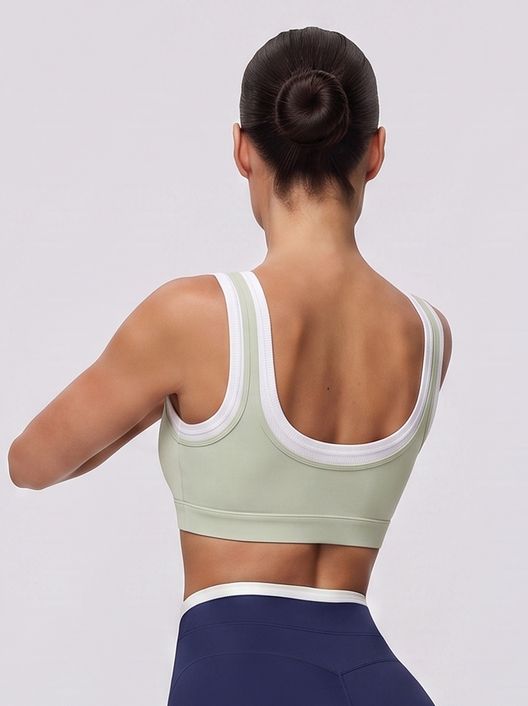 Layered Sport Bra – Mykonos Mint