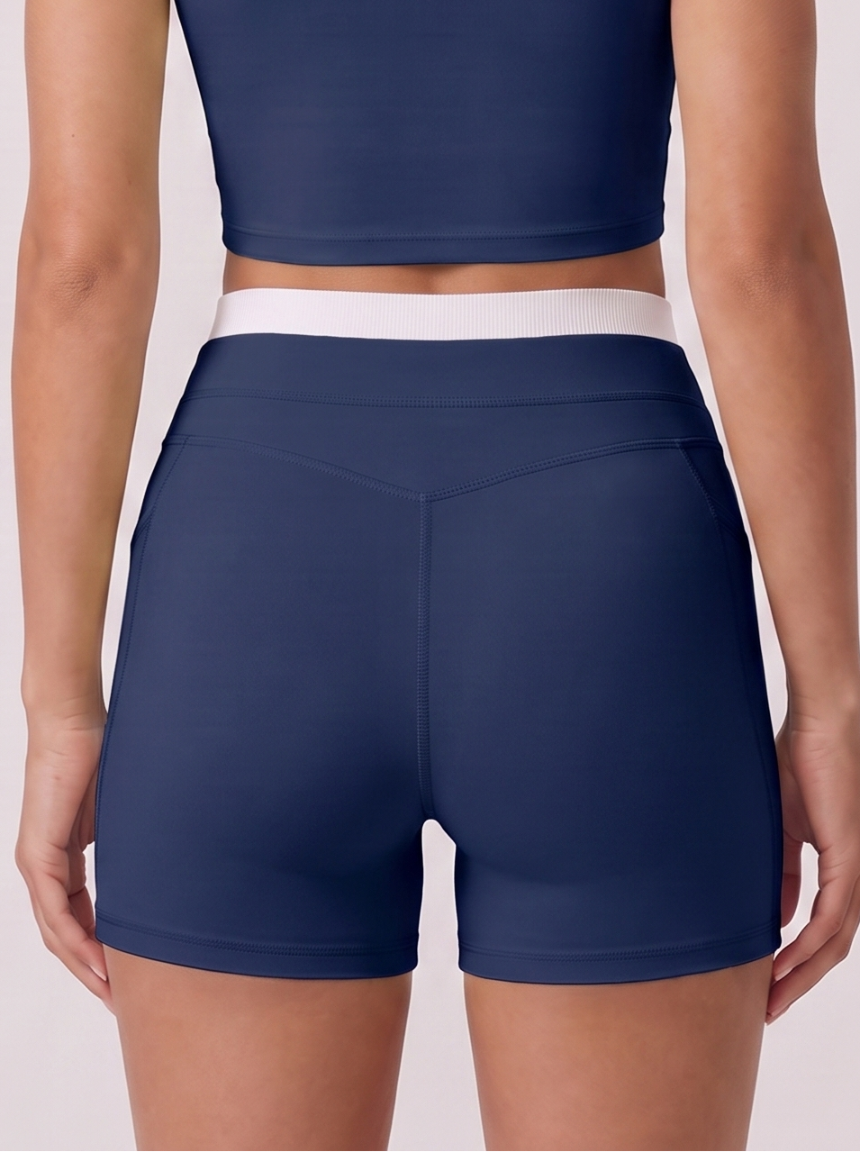 High Waist Shorts ohne Frontnaht – Malibu Midnight