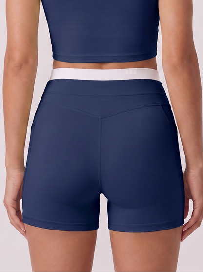 High Waist Shorts ohne Frontnaht – Malibu Midnight