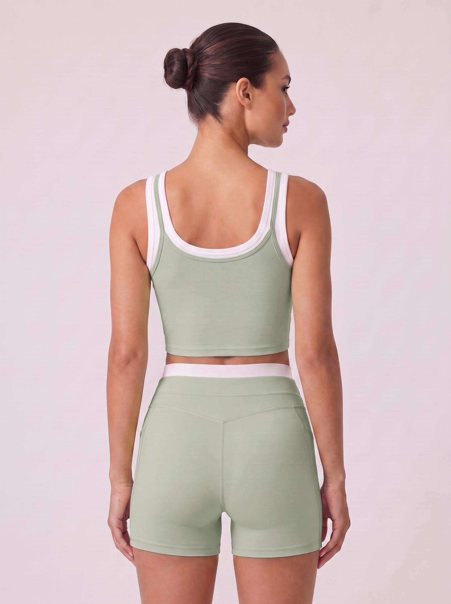 High Waist Shorts ohne Frontnaht – Mykonos Mint