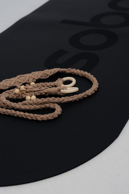 Tragegurt für Trainingsmatten im Boho Stil - caffé latte