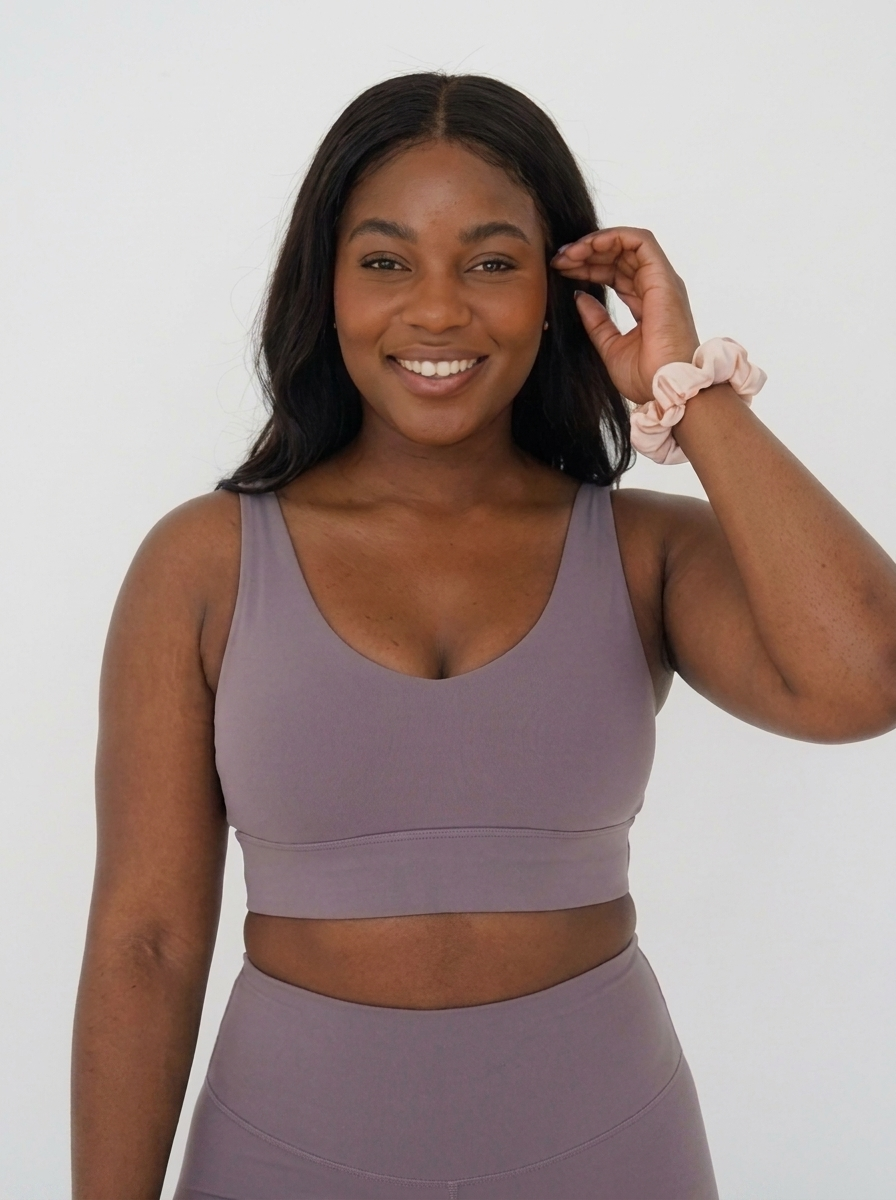 Second Skin Feeling: Flow Sport-BH - smoky berry