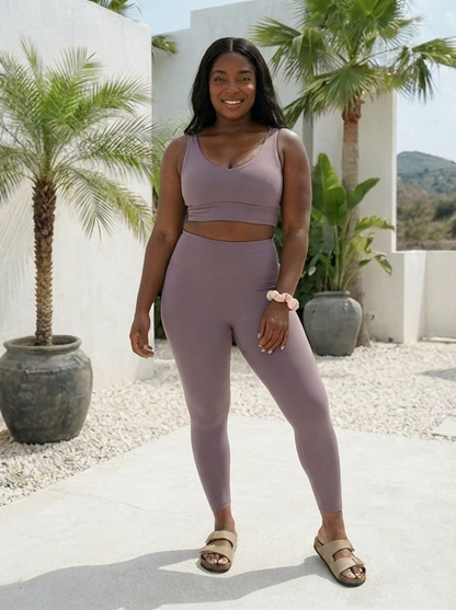 Second Skin Feeling: Flow Leggings - smoky berry